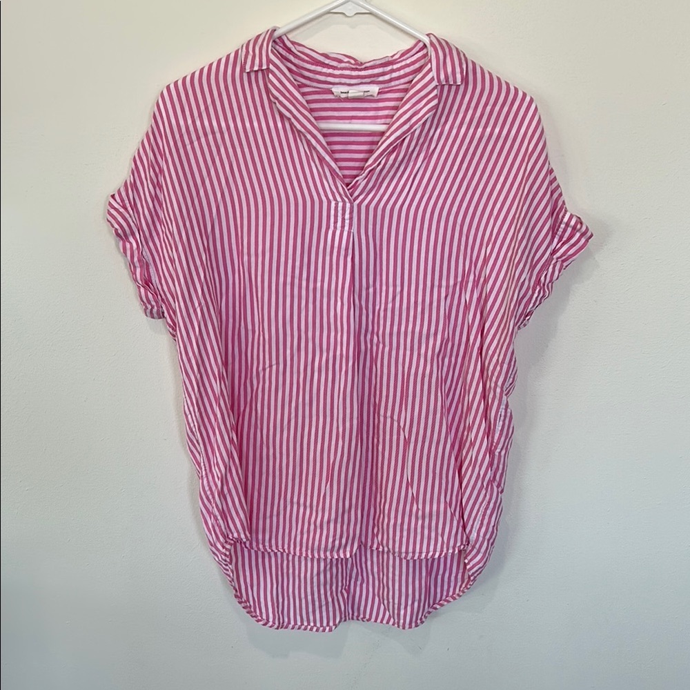 Pink Striped Women's Top
